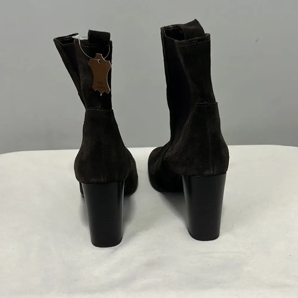 Gem's Chelsea high heel boots in brown leather pull on suede size 39 NWT - Picture 6 of 11